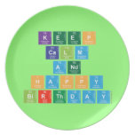 KEEP
 CALM
 AND
 HAPPY
 BIRTHDAY  Plates