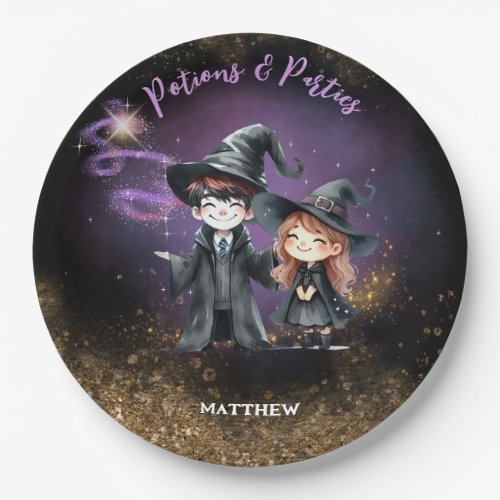 PLATES Wizards and Witches Custom Birthday Party