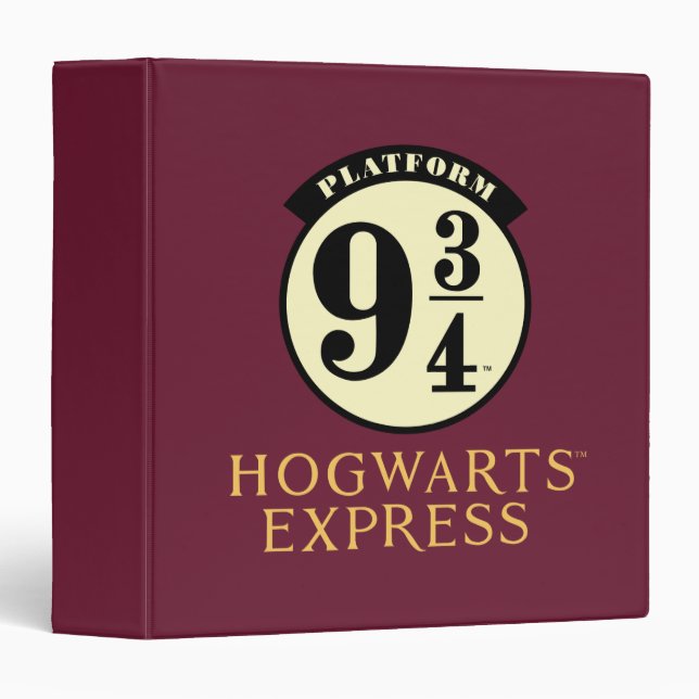 Platform 9 3/4 HOGWARTS™ EXPRESS Icon 3 Ring Binder (Front/Spine)