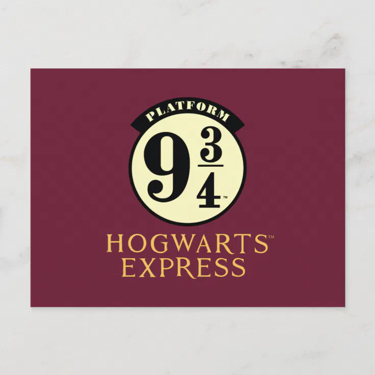 Harry Potter Hogwarts Railways Express Clock 9 3/4 Platform Wizarding World Gift 