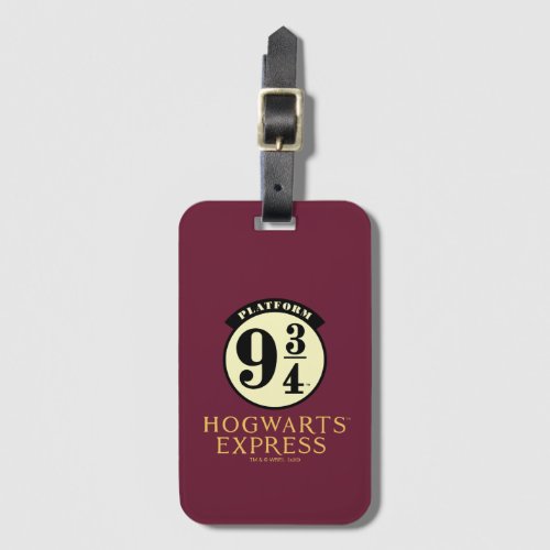 Platform 9 34 HOGWARTS EXPRESS Icon Luggage Tag