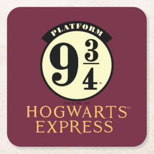 Platform 9 3/4 HOGWARTS™ EXPRESS Icon Square Paper Coaster