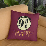 Platform 9 3/4 HOGWARTS™ EXPRESS Icon Throw Pillow<br><div class="desc">HARRY POTTER™ | Check out this graphic for the famous Hogwarts™ Express at Platform 9 3/4!</div>