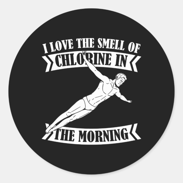Platform Diver Love Springboard Diving Classic Round Sticker (Front)