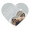 Platinum 70th anniversary heart photo napkins