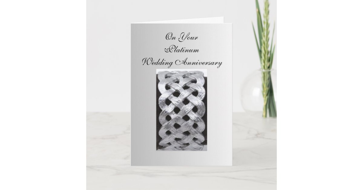 Ling Design Bouquet 70th Platinum Wedding Anniversary Card 