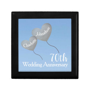 Platinum 70th Wedding Anniversary husband & wife Gift Box