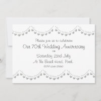 Platinum 70th Wedding Anniversary Invitation