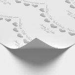 Platinum 70th wedding anniversary personalized wrapping paper<br><div class="desc">Personalized 70th wedding anniversary wrapping paper with platinum heart bunting design. Perfect for parents, grandparents or other family members who are celebrating seventy wonderful years of marriage. The wrapping paper includes space for the names of the husband and wife, and the wedding date of the couple can also be included....</div>
