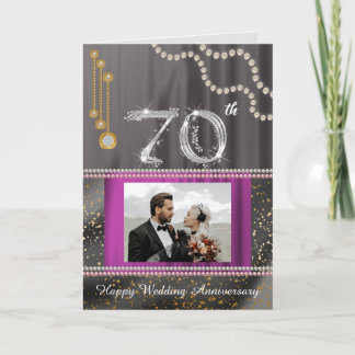 Platinum 70th Wedding Anniversary & Photo Card
