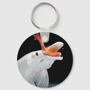Platinum Alligator Gar Pike Keychain