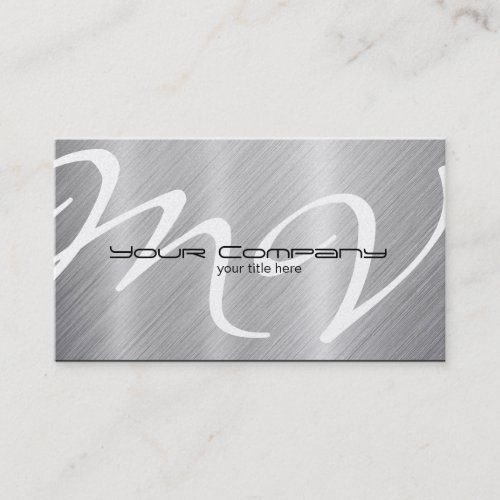 Platinum  Aluminum look Business Cards