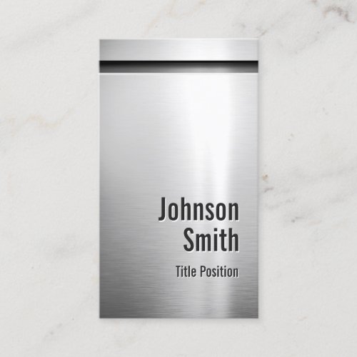 Platinum Aluminum Stainless Steel Look Business Card