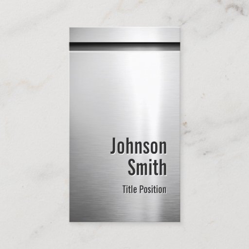 Customizable Platinum Aluminum Stainless Steel Look Business Card
