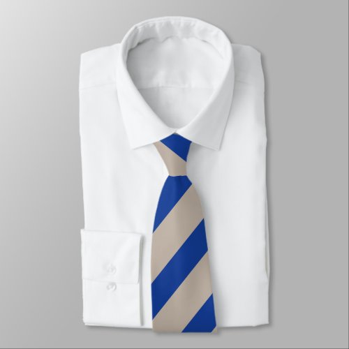 Platinum and Blue Diagonally_Striped Tie