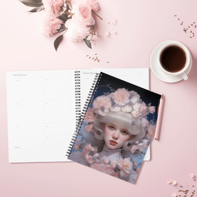 Platinum Beauty - A Woman's Portrait and Flowers Planner (Platinum Beauty - A Woman's Portrait and Flowers)