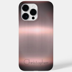 Platinum Bronze Stainless Steel Print Case-Mate iPhone 14 Pro Max Case