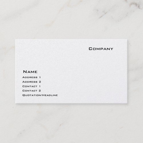 Platinum Business Card Template