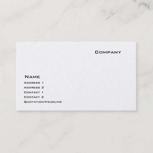 Customizable Platinum Business Card Template