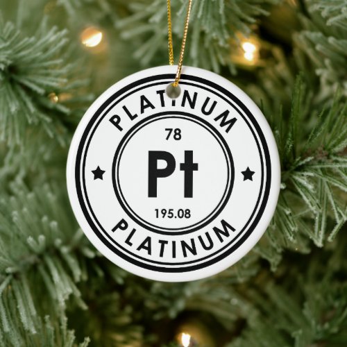 Platinum Element Ceramic Ornament