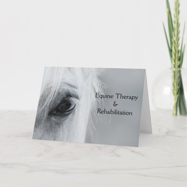 Platinum Equine Custom Greeting Card (Front)