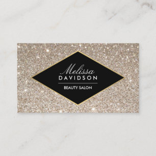Platinum Glitter and Glamour Beauty Business Card