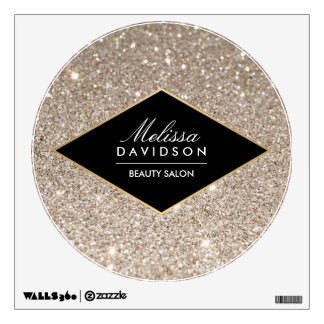 Platinum Glitter and Glamour Beauty Salon Wall Decal