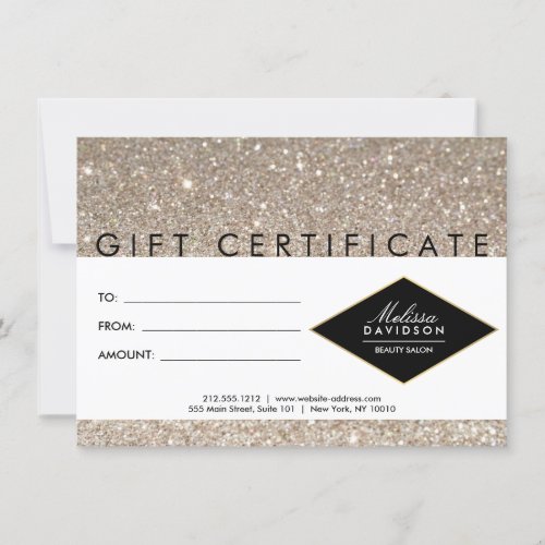 Platinum Glitter and Glamour Gift Certificate