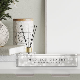 Platinum Glow Desk Name Plate