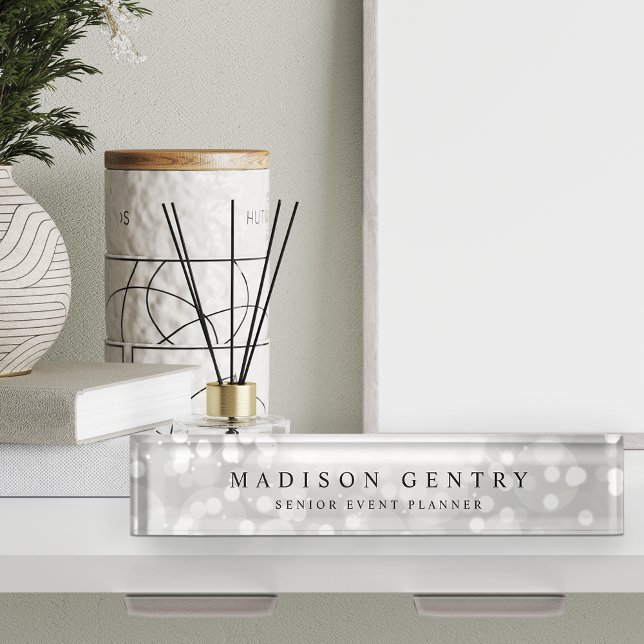 Platinum Glow Desk Name Plate (Creator Uploaded)