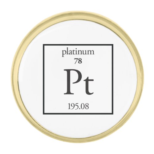 Platinum Gold Finish Lapel Pin