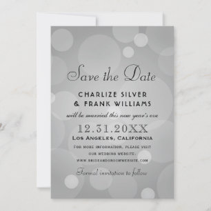Platinum Gray Elegant Wedding Save The Date