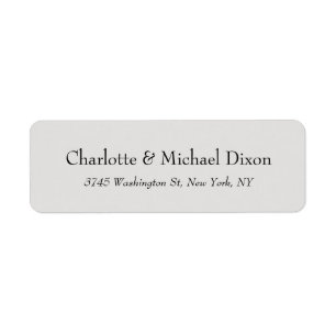 Platinum Grey Classic Stylish Elegant Family Name Label