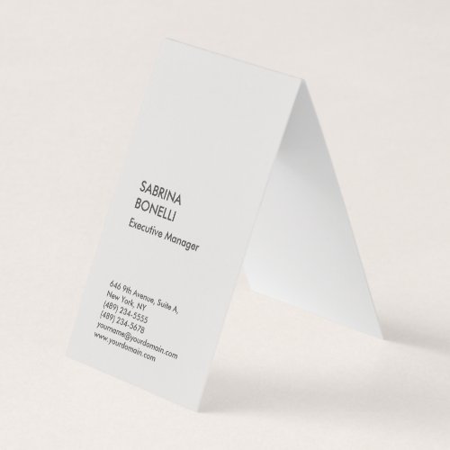 Platinum grey minimalist modern business card