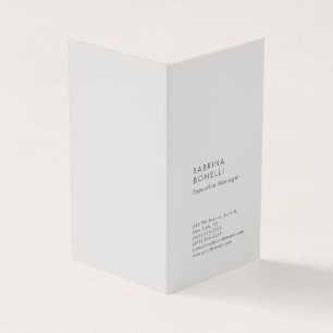 Platinum grey minimalist modern business card