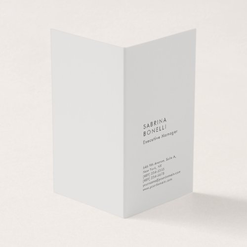 Platinum grey minimalist modern business card