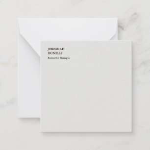 Platinum grey minimalist modern note card
