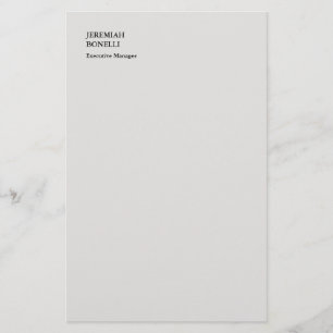 Platinum grey minimalist modern stationery