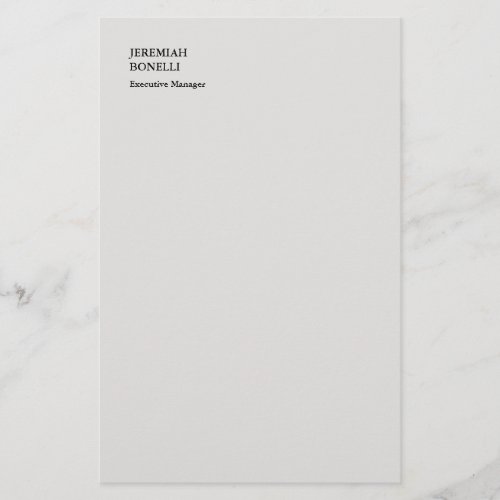 Platinum grey minimalist modern  stationery