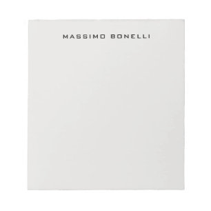 Platinum Grey Minimalist Plain Legible Modern Notepad