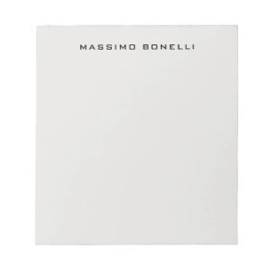 Platinum Grey Minimalist Plain Legible Modern Notepad