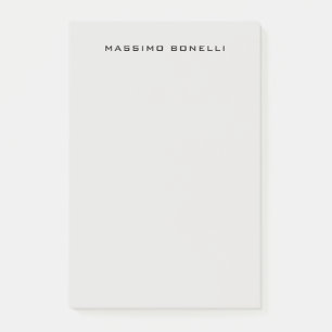 Platinum Grey Minimalist Plain Legible Modern Post-it Notes