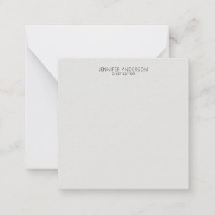 Platinum Grey Professional Modern Plain Minimalist Note Card