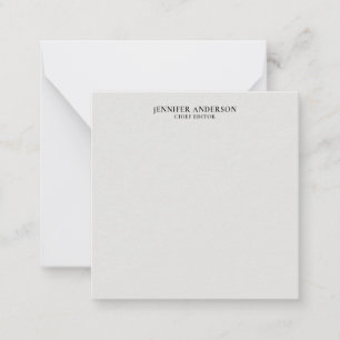 Platinum Grey Professional Modern Plain Minimalist Note Card
