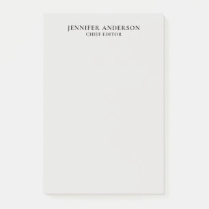 Platinum Grey Professional Modern Plain Minimalist Post-it Notes