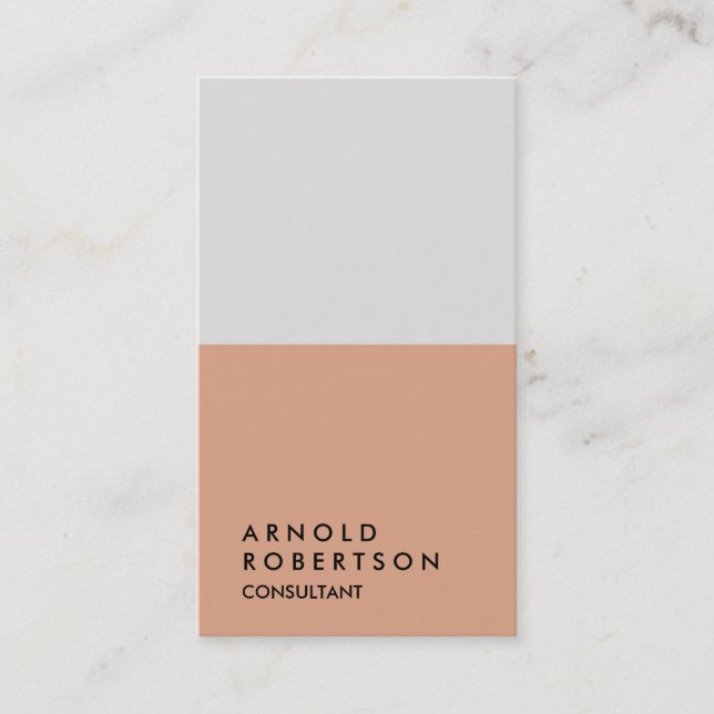 Platinum Grey Trendy Modern Minimalist Business Card (Front)