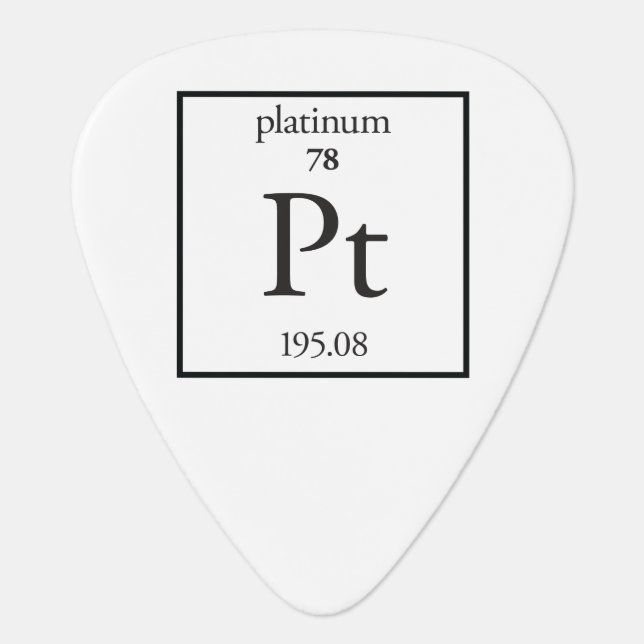 Platinum Guitar Pick (Front)