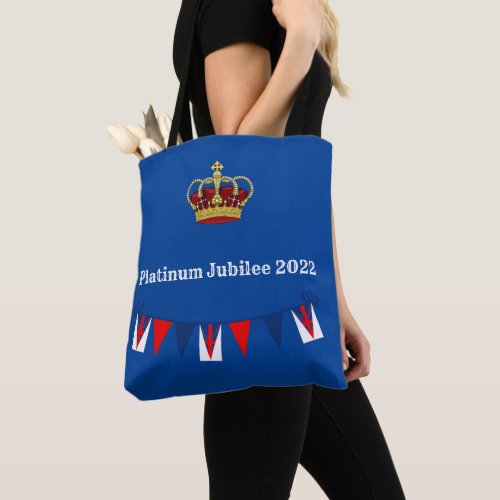 Platinum Jubilee 2022 Blue Tote Bag