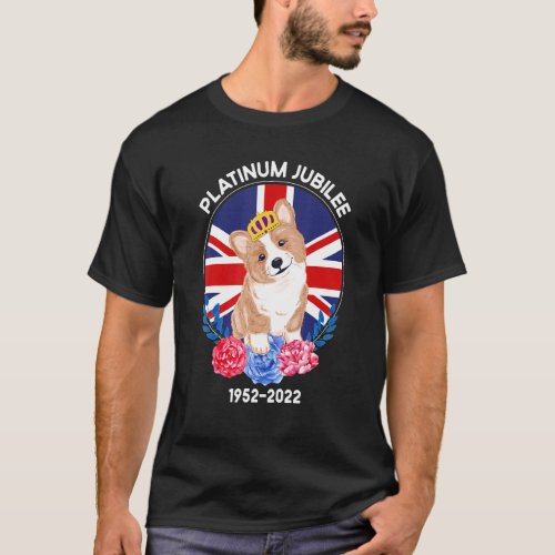 Platinum Jubilee 2022 British Monarch Queen Corgi  T_Shirt