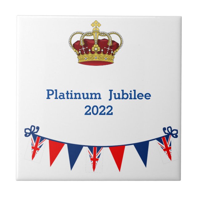 Platinum Jubilee 2022 Ceramic Tile (Front)